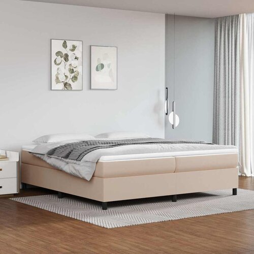  box spring s madracem cappuccino 200x200cm umjetna koža Cijene