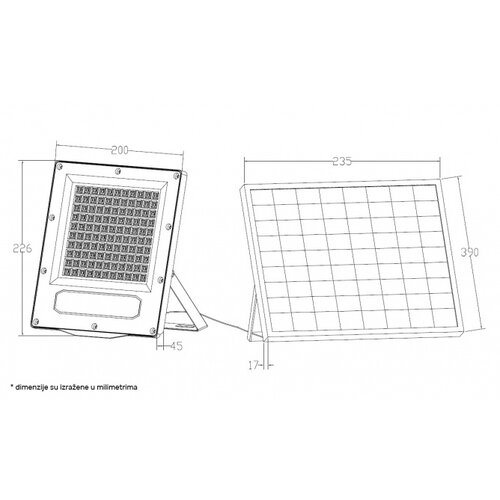  SOLARNI REFLEKTOR GN-SFL519-120W 5000K 1500lm 90&amp;deg; IP66 Slike