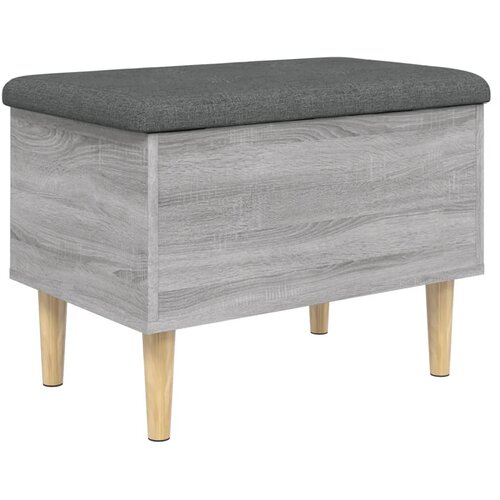  Klupa za pohranu siva boja hrasta 62x42x46 cm konstruirano drvo Slike