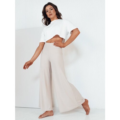 DStreet TERENI women&amp;#039;s wide trousers, beige Slike