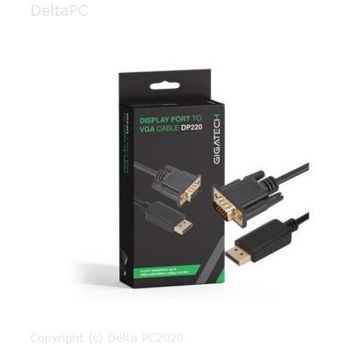 Kabel Gigatech Display Port na VGA 2m, Full HD DP220 Cijene