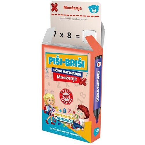  EDUKATIVNE KARTE PIŠI-BRIŠI + MARKER:MNOŽENJE 01885 Cijene