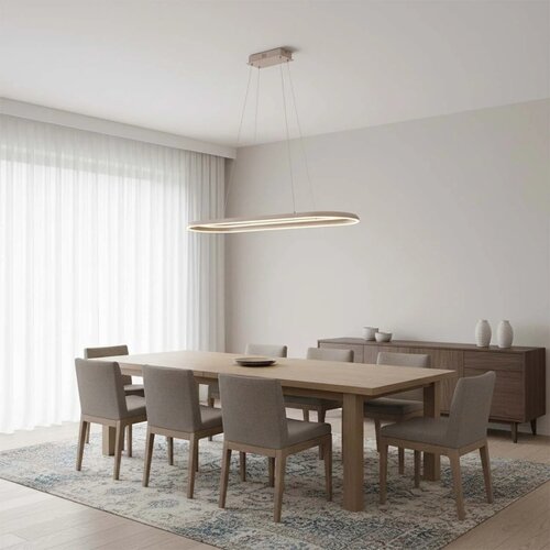  LED luster na sajli CASHMERE LED/80W/230V 30x100 cm bela Slike