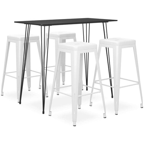  5-dijelni barski set crno-bijeli Cijene