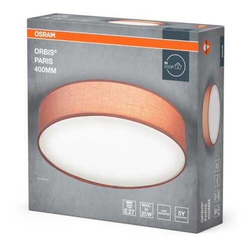 Osram plafonsko svetlo orbis paris 2xE27/25W/230V, prečnik 40 cm, braon Slike