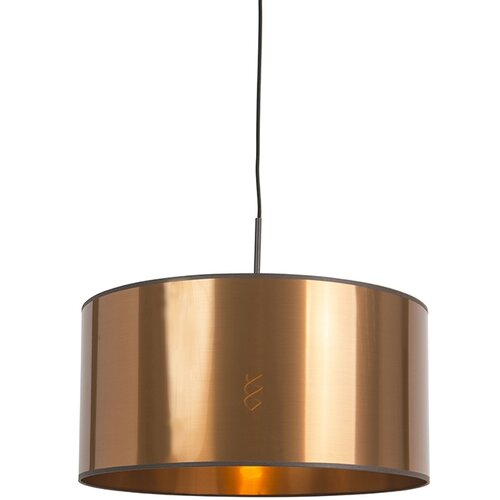 QAZQA Art Deco viseča svetilka bela z bakrenim senčilom 50 cm - Combi 1 Cene