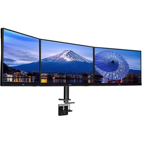 Iiyama Nosač za 3 monitora Black Cene