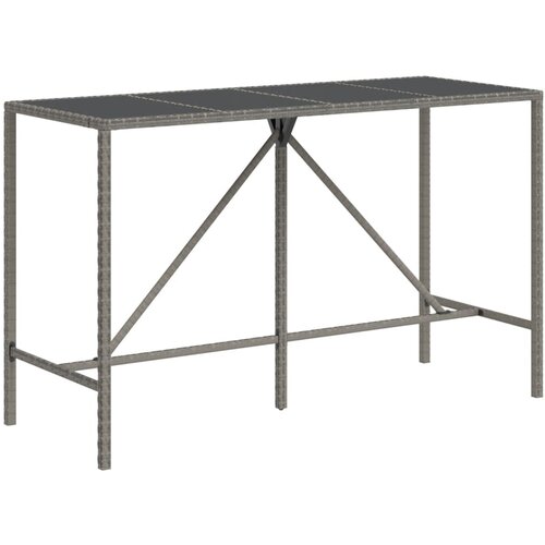  9-dijelni vrtni barski set s jastucima sivi od poliratana Siva 180 x 70 x 110 cm Slike