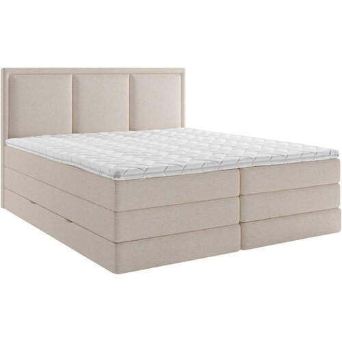 MID.YOU POSTELJA BOXSPRING 200 cm x 220 cm , les, tekstil, leseni material naravne barve Cene