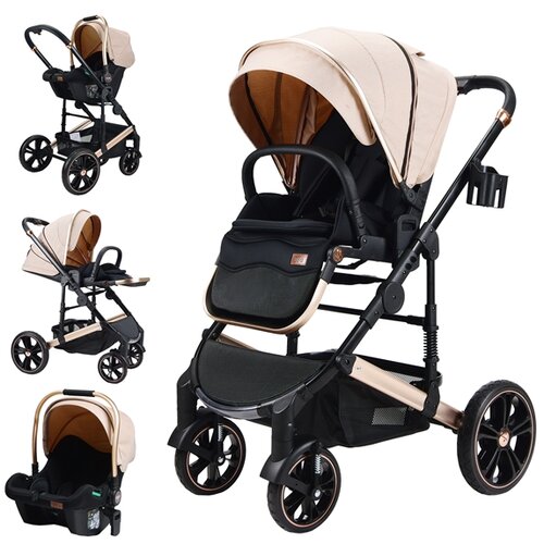 Bbo KOLICA ZA BEBE (U8) MEGAMOVE SET - LATTE Slike