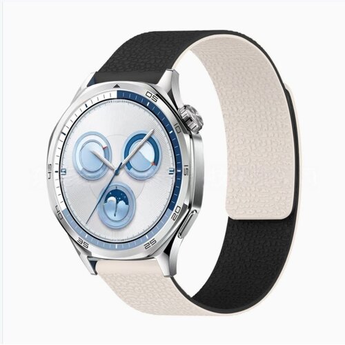 INF Kompatibilni pašček – Huawei GT6 Litchi silikon z magnetom Beige+Black 22 mm, (5000264185) Cene