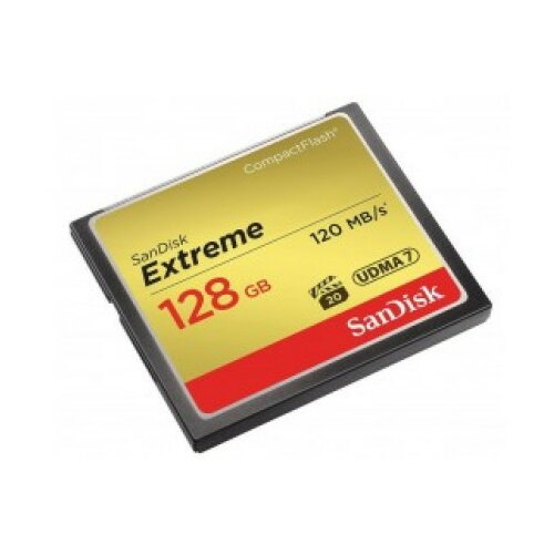 San Disk CF 128GB Extreme 120MB/s 85MB/s UDMA7. Slike