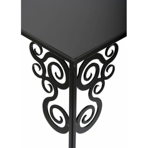  Stalak za cveće 60x24 cm, elegantne crne boje Slike