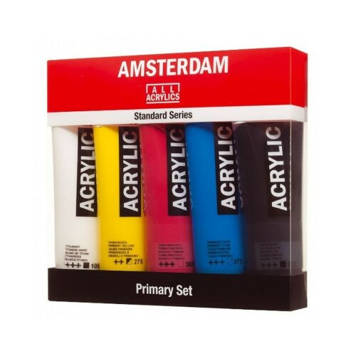 Amsterdam, akrilna boja, set 5K, primary set, 5 x 120ml ( 680902 ) Slike