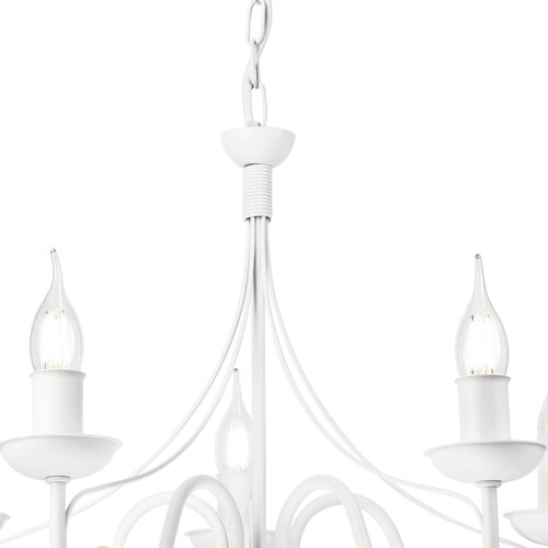  Beli luster na lancu DONATO 5xE14/40W/230V Slike
