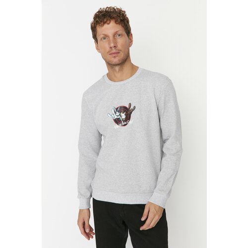 Trendyol Sweatshirt - Gray - Regular fit Slike