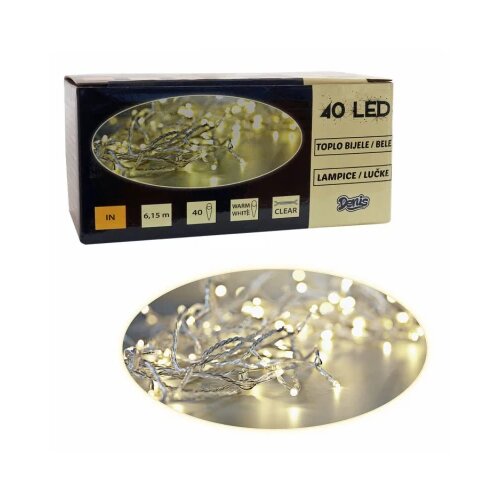  ***40 LED lanca belo svetlo na baterijama 52-102000 Cene