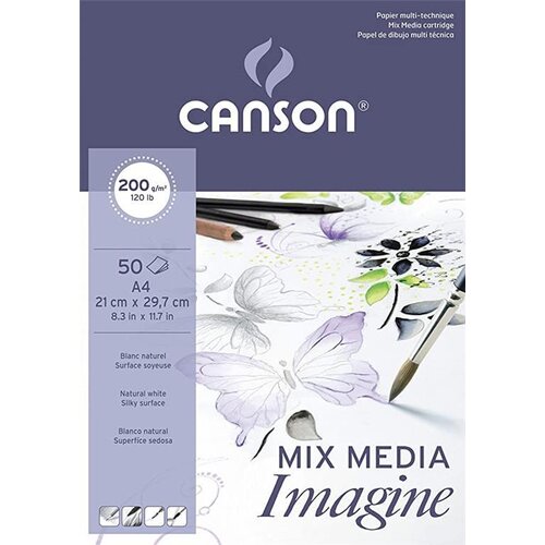 Canson Skicirka Mixed Media Imagine A4 200 g, 50 listna, (22005498) Slike