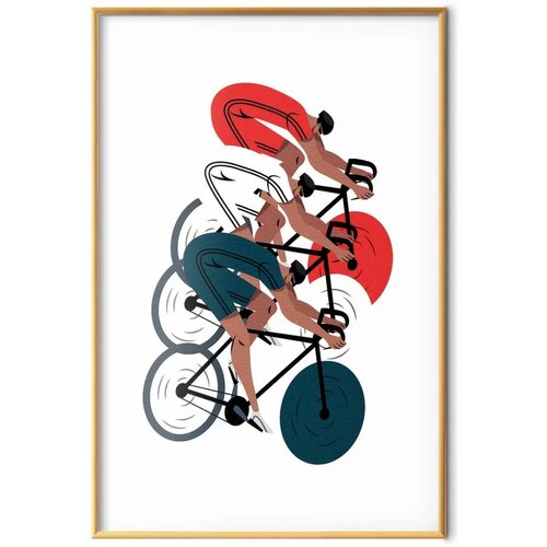  Plakat - Olympics - Cycling Race 60x90 Zlatni okvir Slike