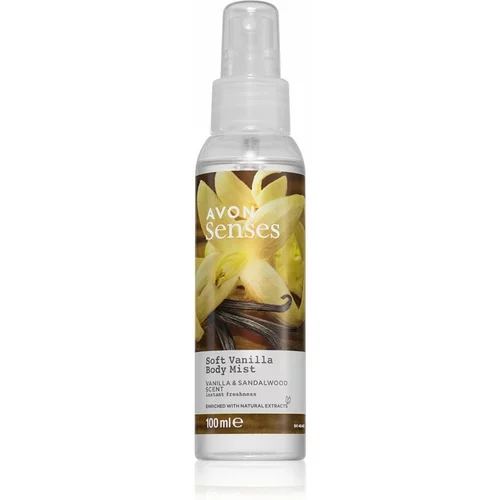 Avon Naturals Care Vanilla & Sandalwood osvežilno pršilo za telo z vanilijo in sandalovino 100 ml