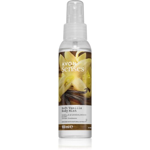 Avon Naturals Care Vanilla &amp;amp; Sandalwood osvježavajući sprej za tijelo s vanilijom i sandalovinom 100 ml Slike