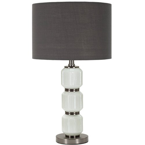 Mauro Ferretti Siva stolna lampa s tekstilnim sjenilom (visina 57 cm) Bright &amp;ndash; Slike
