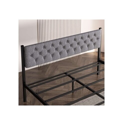 Hanah home krevet u francuskom stilu, 150x88x200 cm, siva Slike