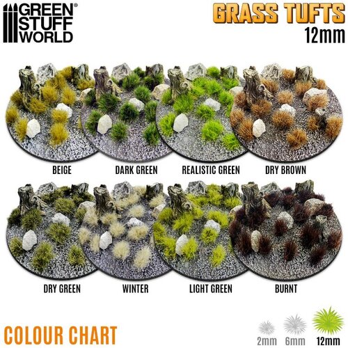 Green Stuff World Static Grass Tufts 12mm Winter White | Buseni trave 12mm zimsko beli Slike