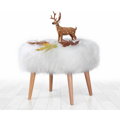 Atelier Del Sofa deer - white white pouffe Slike