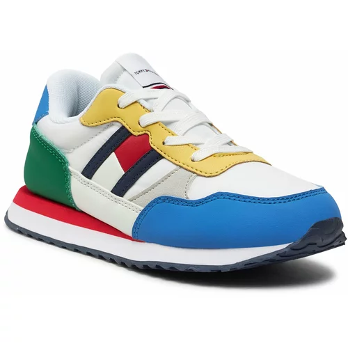 Tommy Hilfiger Superge Flag Low Cut Lace-Up Sneaker T3X9-33375-1695 M Multicolor Y913