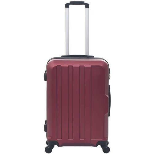 VidaXL 3-dijelni set čvrstih kovčega crvena boja vina abs Slike