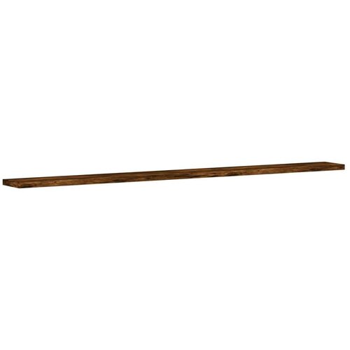 VidaXL Stenske police 4 kosi dimljeni hrast 100x10x1,5 cm inž. les Slike