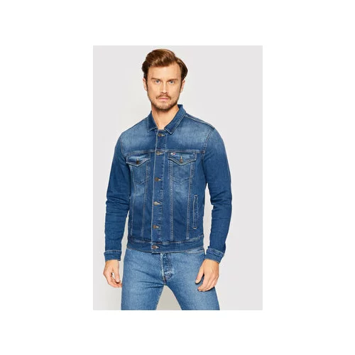 Tommy Jeans Jeans jakna DM0DM10244 Modra Regular Fit