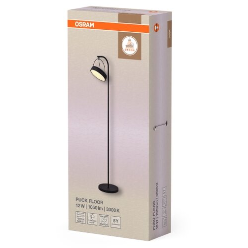Osram led podna lampa decor puck LED/12W/230V cri 90 crna Slike