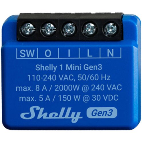 Smart Tech SHELLY 1 MINI WI-FI BLUETOOTH KRMILNIK ZA AVTOMATIZACIJSKI SISTEM PAMETNEGA DOMA, (5000292049) Slike