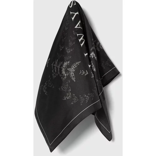 AllSaints Svilena marama boja: crna, s uzorkom