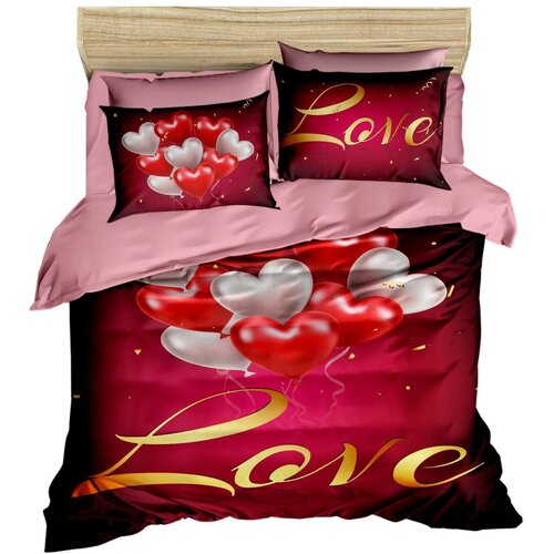  157 redpinkgoldwhite double duvet cover set Cene