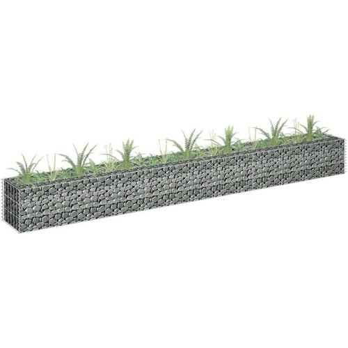 vidaXL Visoka greda gabion pocinkano jeklo 270x30x30 cm, (20618463) Cene