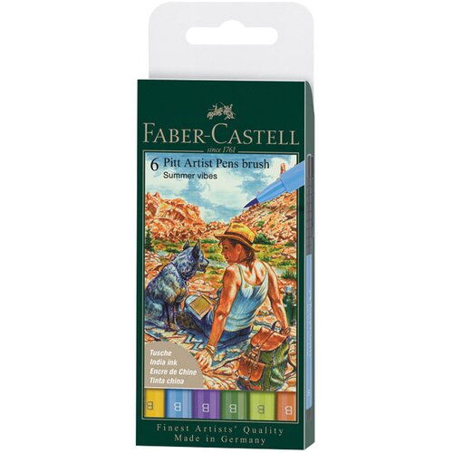  SET PITT ARTIST BRUSH B 6BOJA SUMMER VIBES FABER-CASTELL 167178 BLISTER Cene