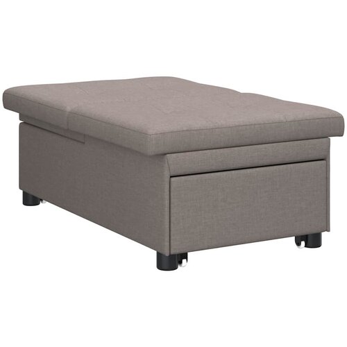  Krevet-sofa na razvlačenje Sivo-smeđa 194 x 50 x 82 cm tkanina Slike