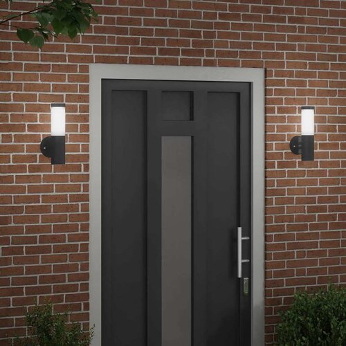  Vanjska zidna lampa 2 pcs Crna 15 x 7,5 x 33 cm Slike