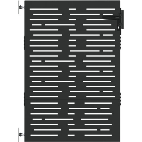vidaXL Vrtna vrata Črna 105 x 125 cm Jeklo s prašnim premazom Cene