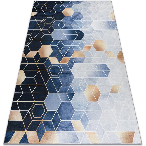 RugsX Preproge ANDRE 1216 pralna preproga kocka, geometrija proti 80x150 cm Modra Cene