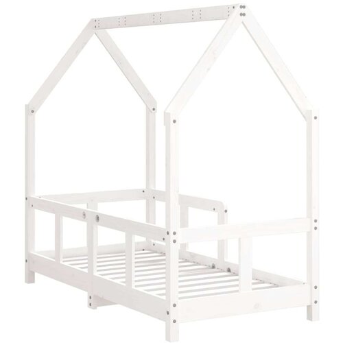 VidaXL Okvir za dječji krevet bijeli 70 x 140 cm od masivne borovine Slike