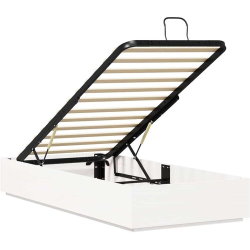  Otoman krevet s pohranom Bijeli 80 x 200 cm Masivna borovina - Bijeli 80 x 200 cm Slike