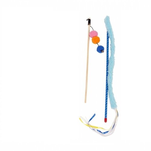 Duvo pecaljka Playing Rod Set Plush Tail&Balls Mix, Plava Cene