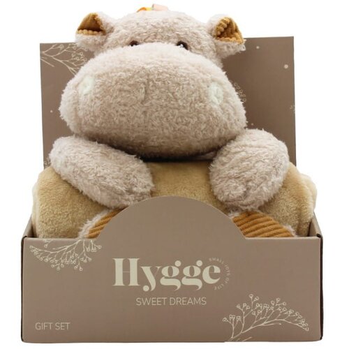 Hygge Sweet Dreams Dekica sa igračkom Hippo, Smeđa Slike