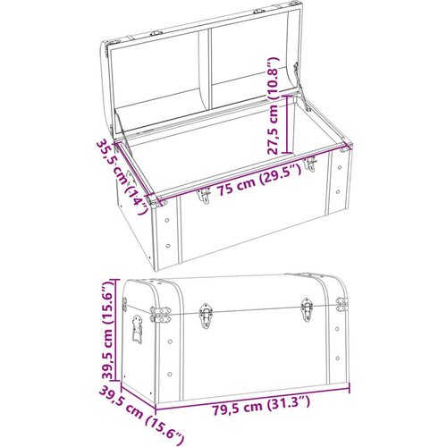 vidaXL &Scaron;krinja sa zasunima tamnosmeđa 79,5 x 39,5 x 39,5 cm &scaron;perploča Cijene