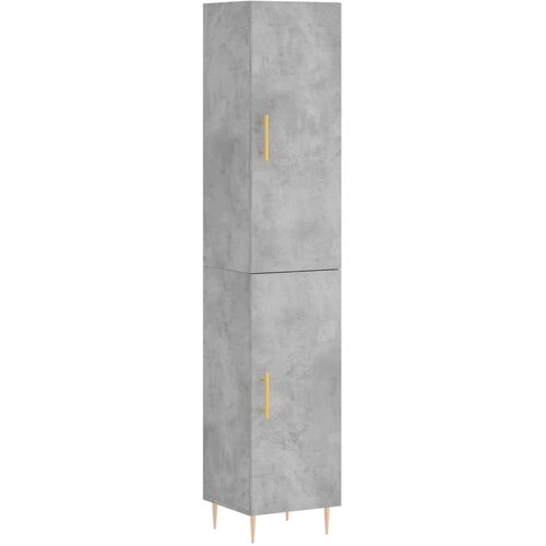 Maison Chic Visoka omara - Komoda - Predalnik betonsko siva 34,5x34x180 cm inženirski les, (21722512) Cene