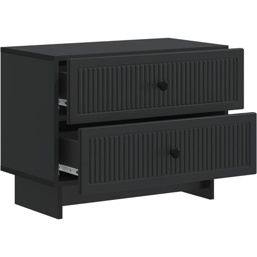  Noćni ormar Crna 62 x 34,5 x 47,5 cm Konstruirano drvo Slike